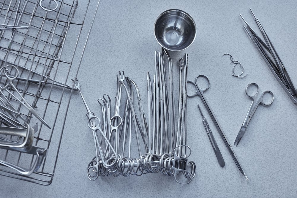 Surgical,Medical,Instruments,Close,Up,In,Disinfection,Cabinet,,Selective,Focus